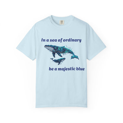 Blue Whale Unisex T-shirt with Inspirational Quote
