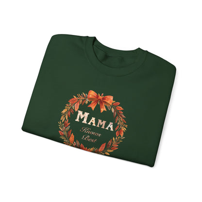 Autumn Mama Crewneck Sweatshirt Fall Vibes Autumn Sweatshirt Gift for Moms Thanksgiving Holiday Apparel Warm Layering Fall Comfort Apparel