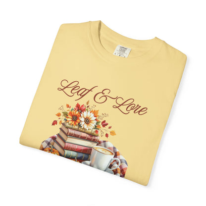 Cozy Book Lover Tee Unisex T-shirt Literary Apparel Leaf and Lore Readers' Society Autumn Vibes Gift Comfort Colours Shirt