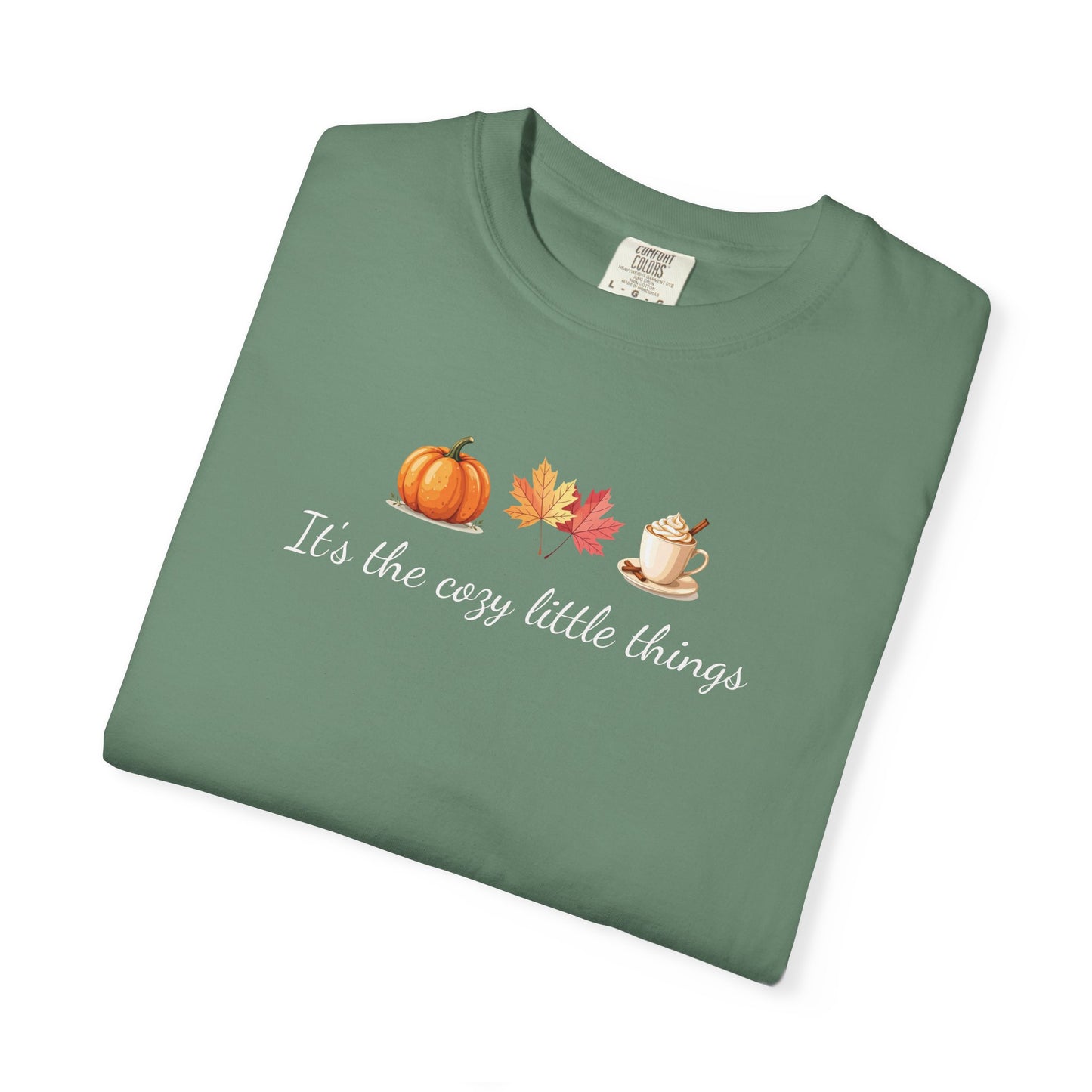 Unisex Autumn T-Shirt Fall Apparel Cozy Vibes Shirt Thanksgiving Gift Seasonal Tees Pumpkin Spice Shirt Cozy Little Things Fall Vibes