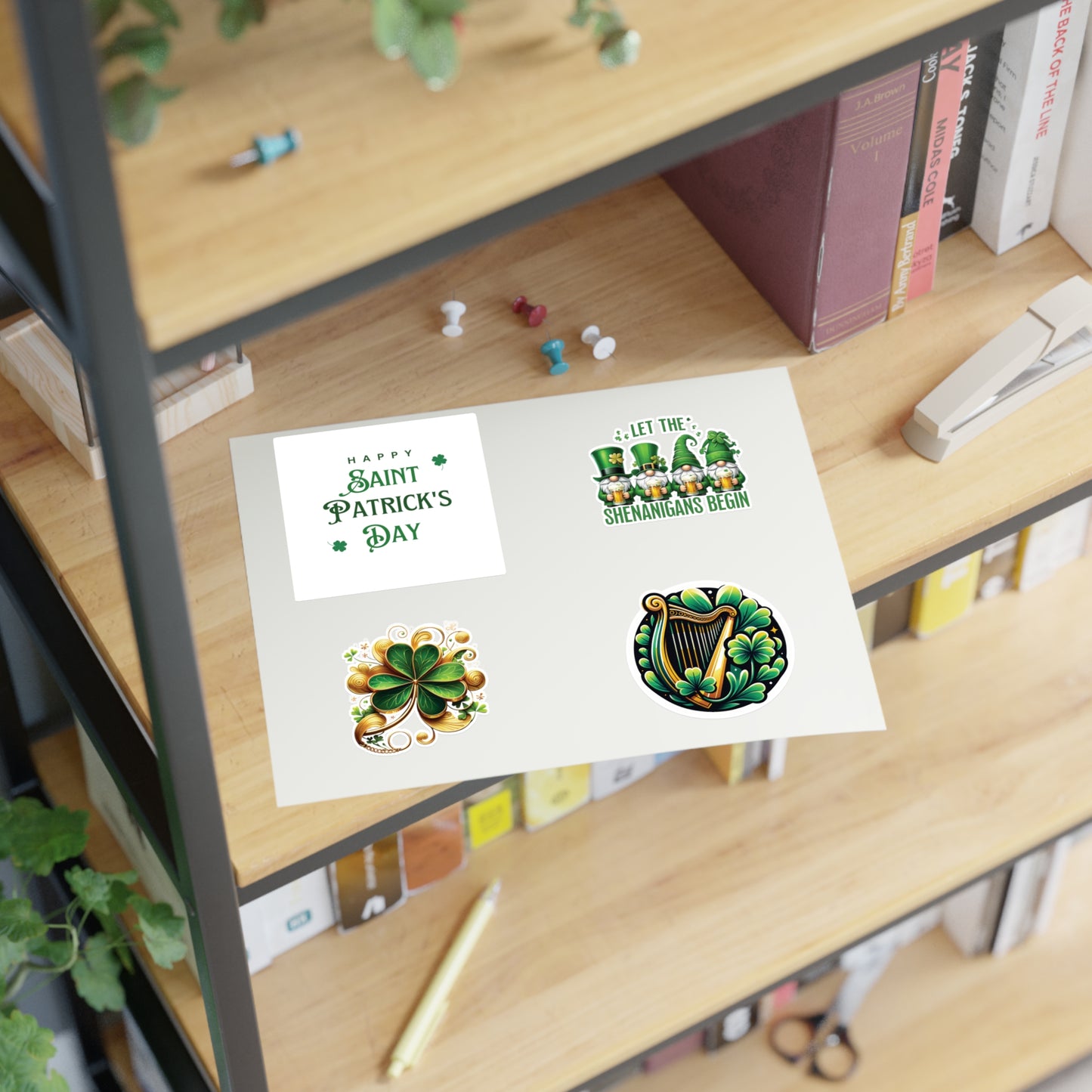 St. Patrick's Day Sticker Sheets - Festive Shamrocks & Leprechauns