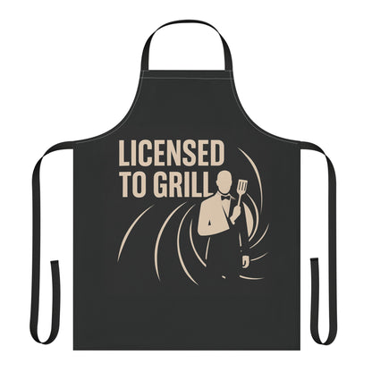 Licensed to Grill Apron | BBQ Gift for Grill Masters, Chef's Apron, Cooking Essentials, Funny Kitchen Gift, Father's Day Cookware