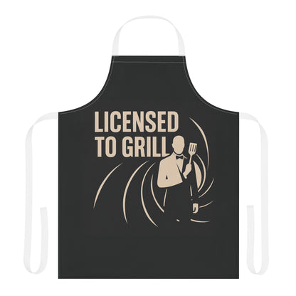 Licensed to Grill Apron | BBQ Gift for Grill Masters, Chef's Apron, Cooking Essentials, Funny Kitchen Gift, Father's Day Cookware