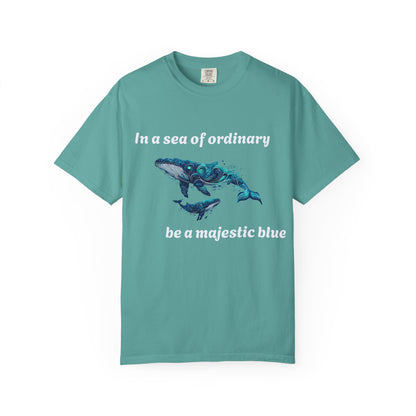 Blue Whale Unisex T-shirt with Inspirational Quote