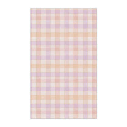 Charming Gingham Cotton Tea Towels, Pastel Plaid Kitchen Decor, Gift for Housewarming, Rustic or Farmhouse Style, Summer Pattern