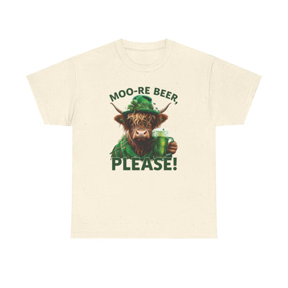 Moo-Re Beer St. Patrick's Day Unisex Cotton Tee