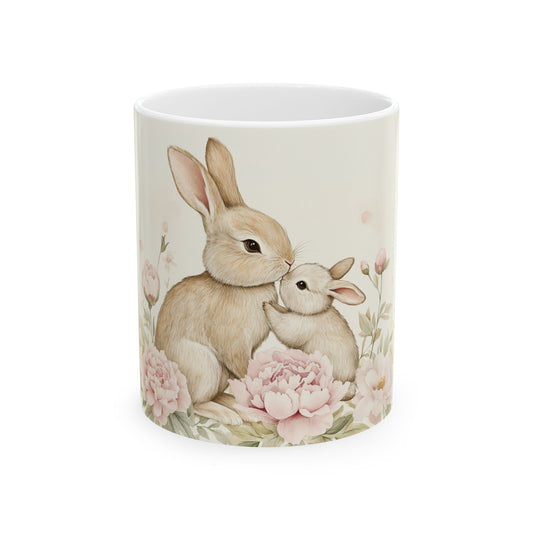 Somebunny Loves You Ceramic Mug - Perfect for Mother's Day & Spring Decor
