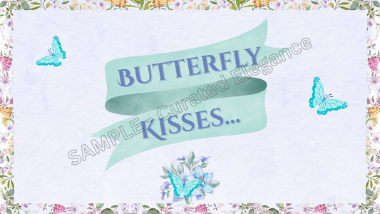 Butterfly Kisses Mother's Day E-Card, Greeting Card, Floral Design, Elegant, Musical E-Card, Finished Product/Customizable Template Options